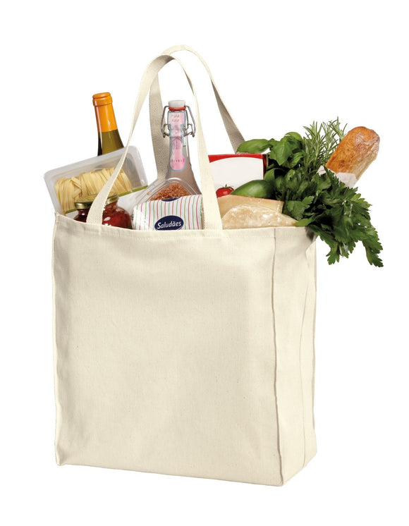 Web Handle Canvas Twill Shopper Tote Bags in bulk