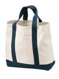 Fancy Beach Bags, Large Boat Tote with zip, Twill Canvas