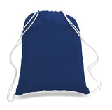 12 Pack Royal Blue Color Budget Friendly Sport Drawstring Backpacks, %100 Cotton