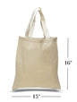 Wholesale 1 Dozen Eco-Pack Natural Cotton Plain Tote Bags in Bulk