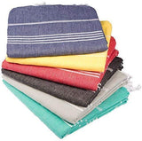 4 Pack 100% Cotton Turkish Bath and Beach Peshtemal Towels