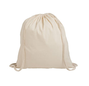 12 Pack Natural Beige Color Budget Friendly Sport Drawstring Backpacks, %100 Cotton