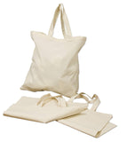 Wholesale 1 Dozen Eco-Pack Natural Cotton Plain Tote Bags in Bulk