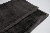 wholesale Black Color Velour Fingertip Towels (Hemmed Ends) bulk