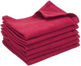 wholesale Maroon Color Velour Fingertip Towels (Hemmed Ends) bulk