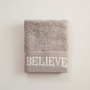 Believe Pattern Fingertip Towels