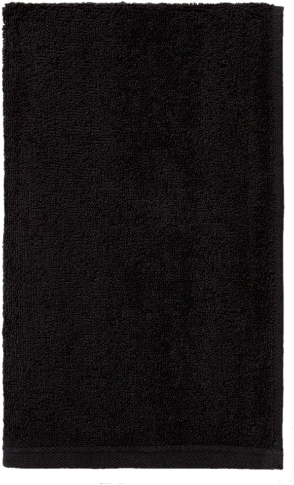 Black Color, Turkish Cotton Fingertip Guest Towels at Wholesale Bulk Prices