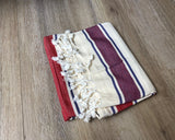 Maroon and Red Color Premium 100% Cotton Turkish Peshtemal Beach Towels