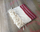 Red Color Premium 100% Cotton Turkish Peshtemal Beach Diamond Pattern Towels