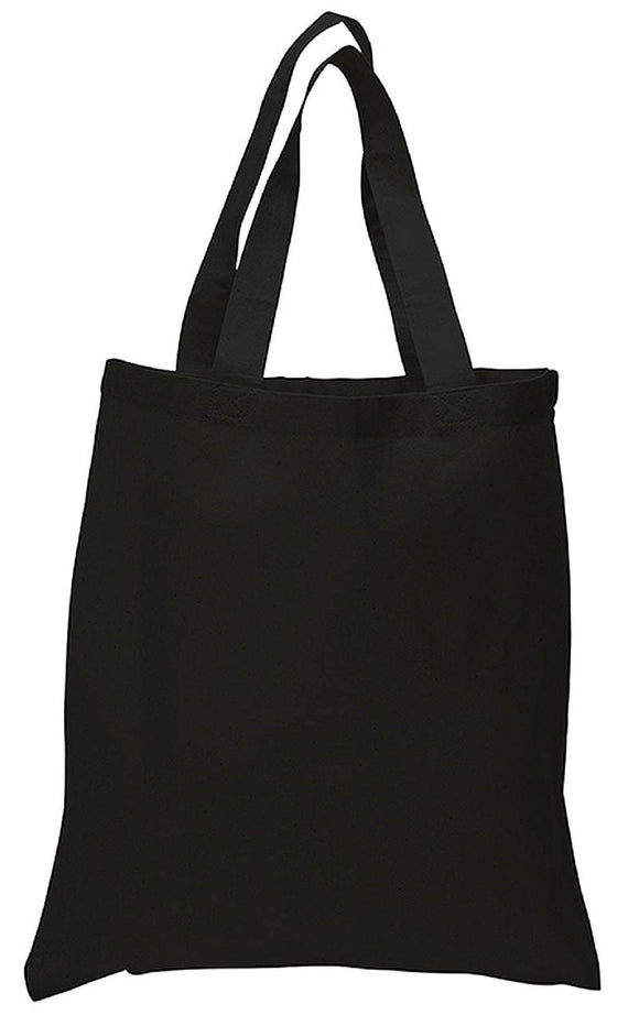 wholesale bulk Black Color Canvas Reusable Shopping Tote Bags, Flat