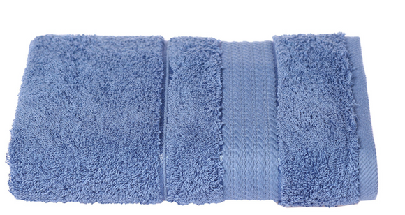 Turkish Cotton Hand Towels, Soft and High Absorbent, Set of 2, Royal Blue Color