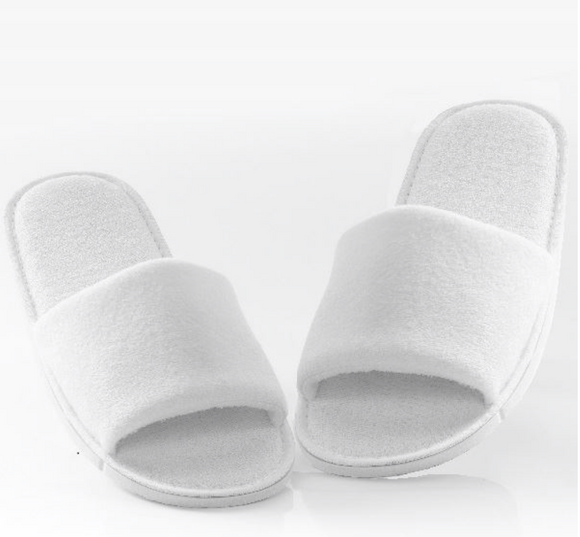12 Pairs Open Toe Terry Spa Slippers Hotel Unisex Slippers wholesale