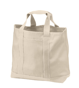 Fancy Beach Bags, Large Boat Tote with zip, Twill Canvas