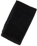 wholesale Black Color Velour Fingertip Towels (Hemmed Ends) bulk