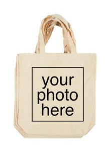 Digital Printed ( DTG ) Cotton Tote Bags. Personalized Your Custom Tote Bags with Photo, Image, Business Logo, Design or Artworks.