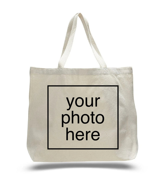 Digital Printed ( DTG ) Canvas Tote Bags. Personalized Your Custom Tote Bags with Business Logo, Design or Artworks.