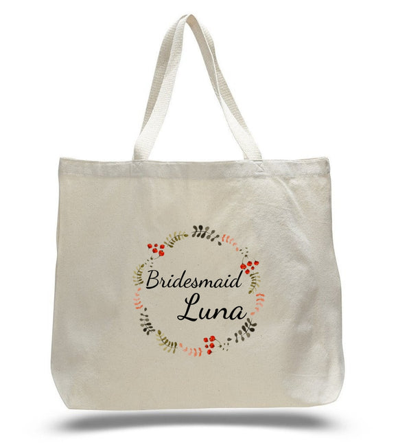 Personalized Bridesmaid Tote Bags