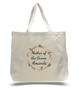 Personalized Mother of the Groom Tote Bags