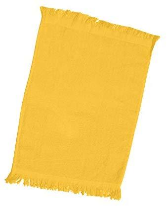 240 Pack Bulk Fingertip Towels, Gold Color Velour, 11" x 18"  (Fringe Ends)