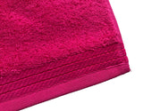 Bulk Wholesale Hotpink Terry Cotton Fingertip Guest Towels, Heavyweight