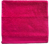 Wholesale Hot Pink Terry Cotton Fingertip Guest Towels, Heavyweight