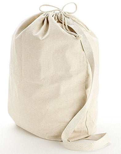 Jumbo Extra Large Heavy Duty Canvas Laundry Bags with Shoulder Strap, Drawstring Backpack