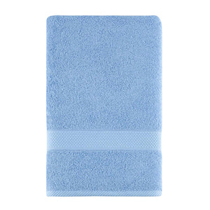 Wholesale Light Blue Color Fingertip Hand Towels, Extra-Absorbent and Soft Terry Towel for Bathroom
