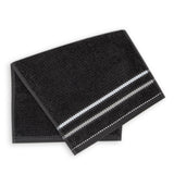 Terry Cotton Fingertip Kitchen Towels Set of 3, Size 11x18 inch, Black