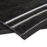Terry Cotton Fingertip Kitchen Towels Set of 3, Size 11x18 inch, Black