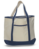Large City Shopper Bag in Canvas Fabric