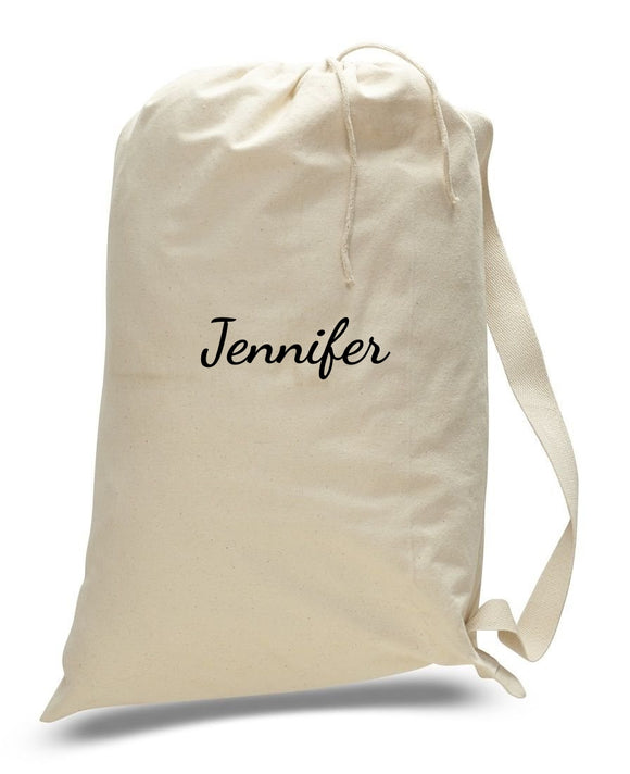 Personalized Canvas Cotton Laundry Bags