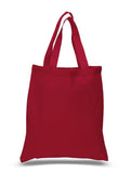 wholesale Natural Cotton shopping Carrying canvas Tote Bags in bulk red