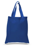 wholesale Natural Cotton shopping Carrying canvas Tote Bags in bulk royal