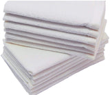 wholesale White Color Velour Fingertip Towels (Hemmed Ends) bulk